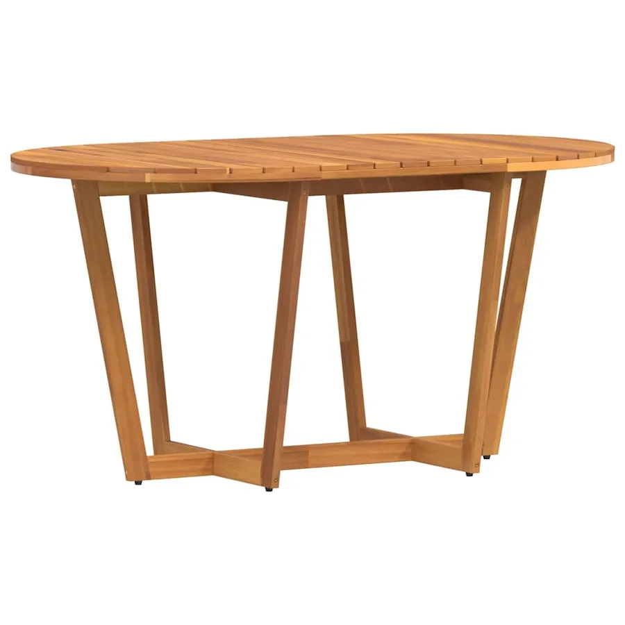 Ensemble de salle à manger de jardin 5 pcs en bois massif d'acacia - 5