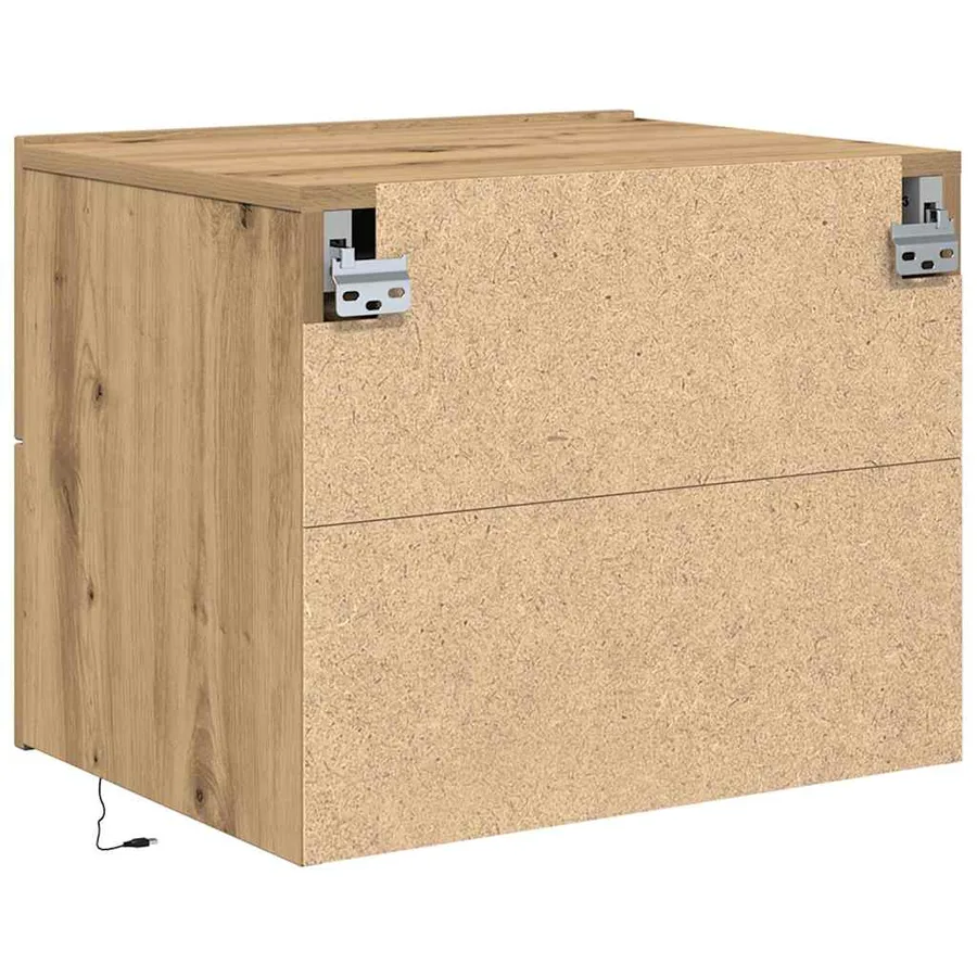 Cabinet de chevet 2 pc Chêne artisanal 50 x 39 x 41 cm - 10