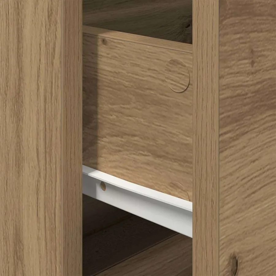Cabinet de chevet 2 pc Chêne artisanal 50 x 39 x 41 cm - 12