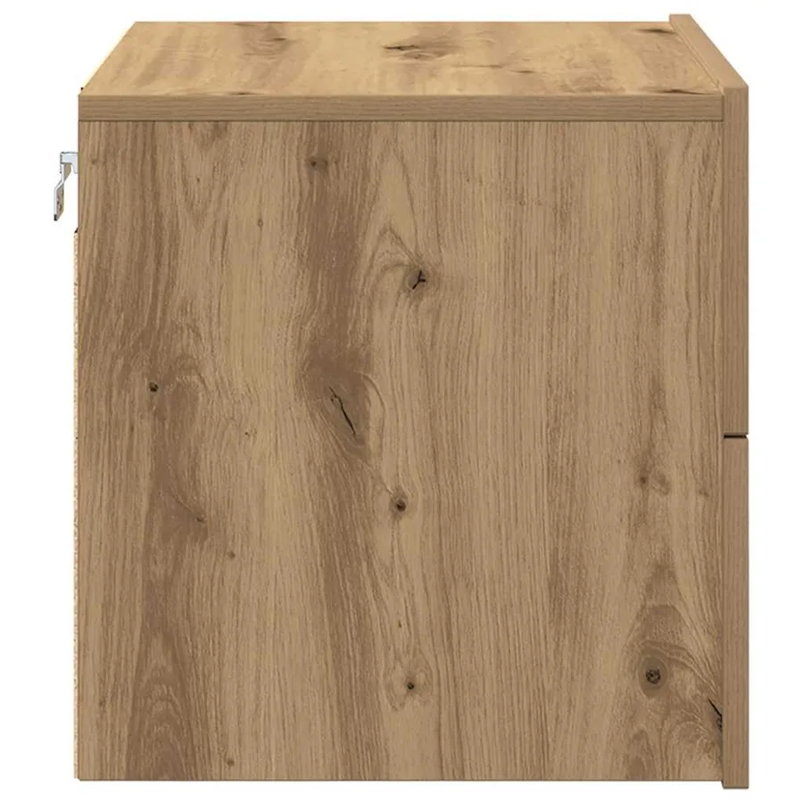 Cabinet de chevet 2 pc Chêne artisanal 50 x 39 x 41 cm - 9