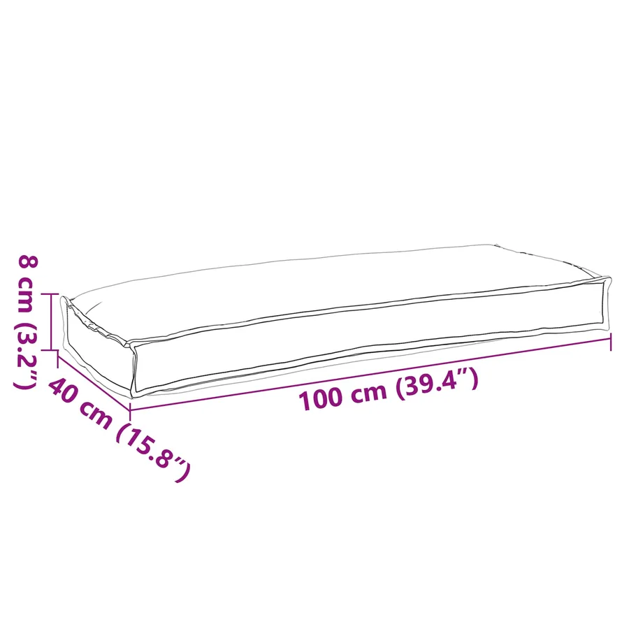 Set de coussins de palette 2 pcs Anthracite 100 x 40 x 8 cm - 8