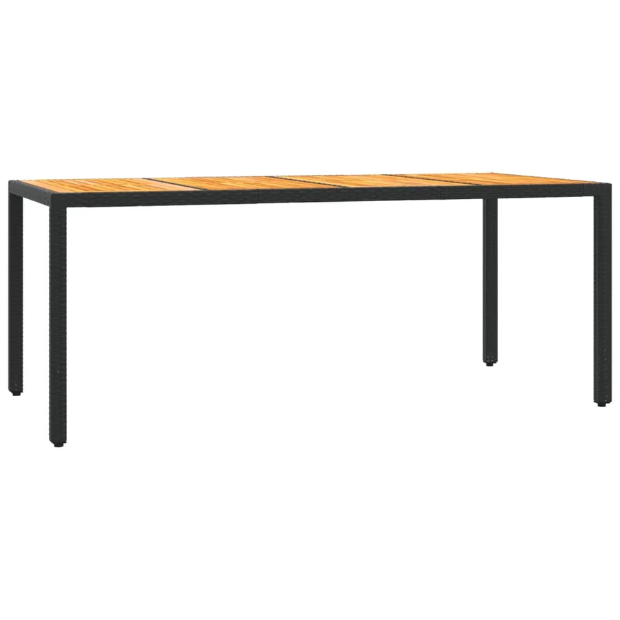 Ensemble à manger de jardin coussins 7pcs Noir Résine tressée - 4