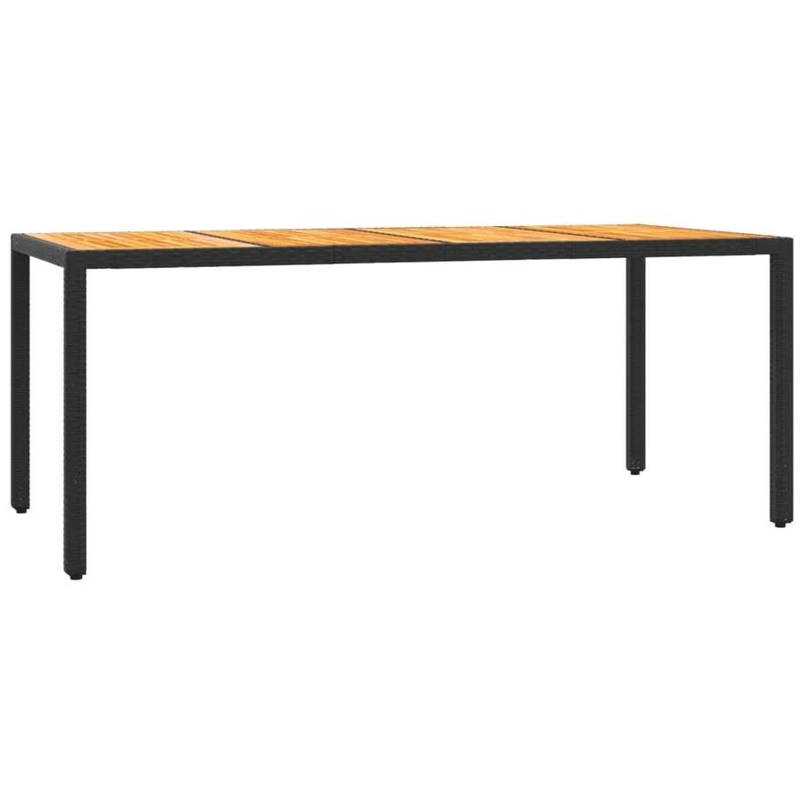 Ensemble à manger de jardin coussins 7pcs Noir Résine tressée - 4