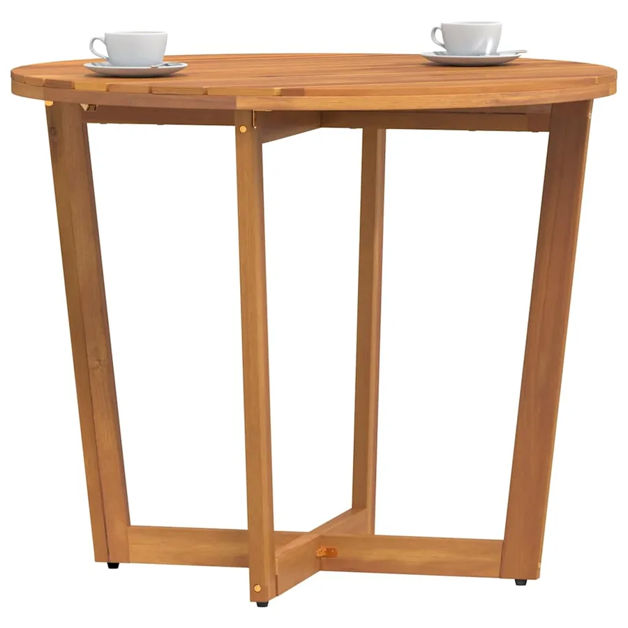 Table de jardin ronde Ø90x75 cm en bois massif d'acacia - 4