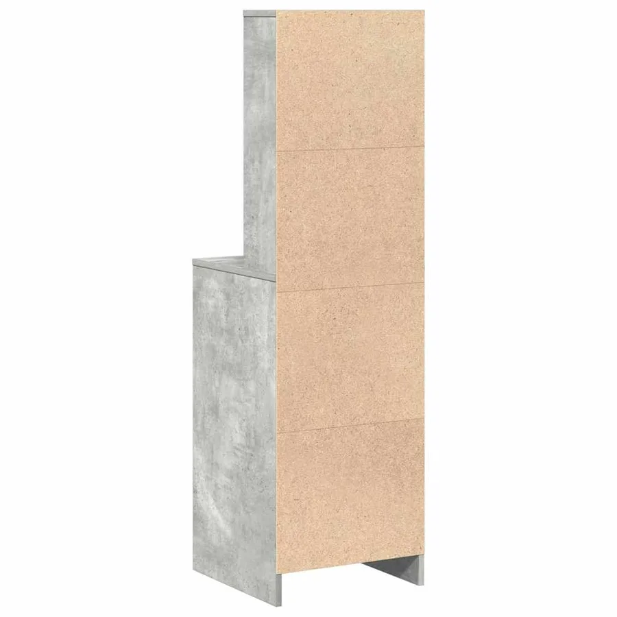 Haut Armoire Gris béton 40 x 41 x 135 cm Bois d'ingénierie - 2