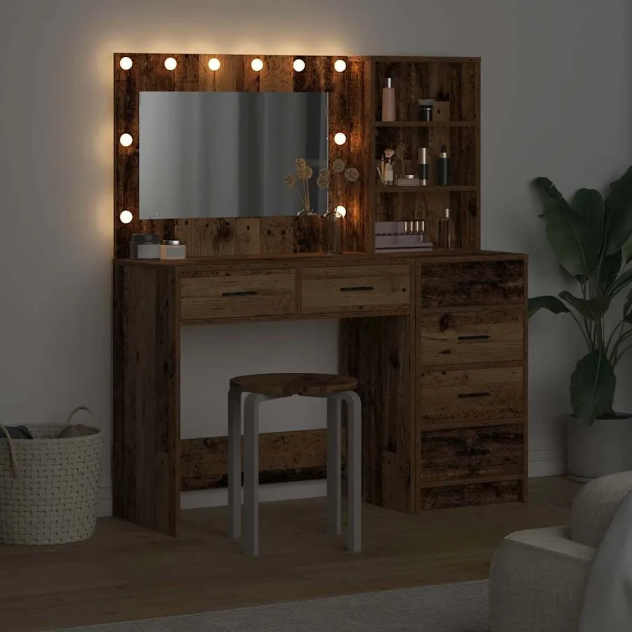 Table de Toilette Marron 78.5 x 41 x 135 cm Bois d'ingénierie - 4