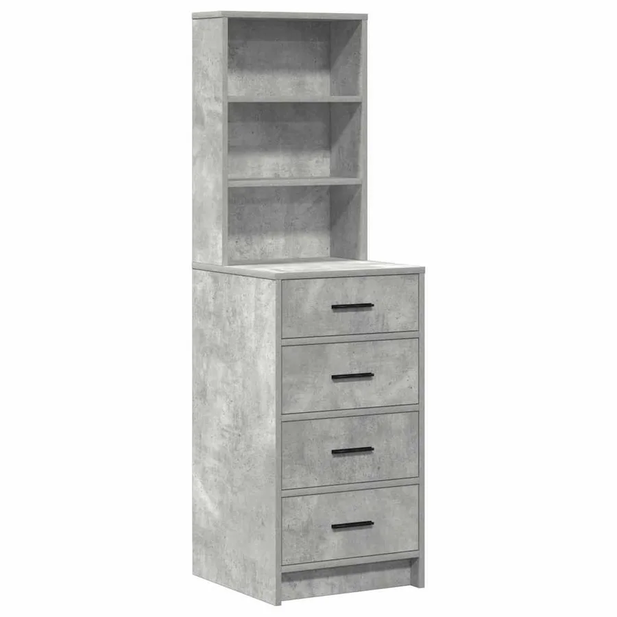 Table de Toilette 2 pcs Gris 50 x 41 x 135 cm Bois d'ingénierie - 6