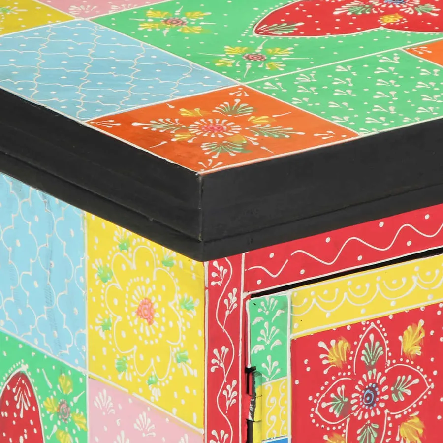 Meuble TV Multicolore 100 x 35 x 50 cm Bois de mangue massif - 7
