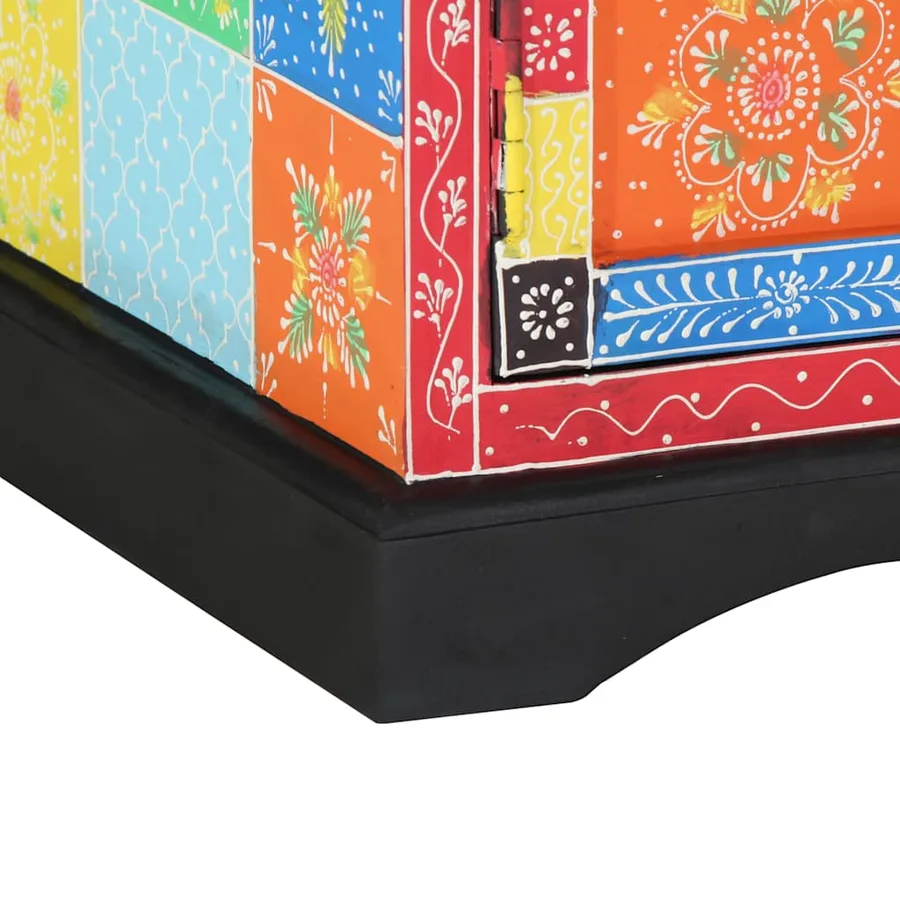 Meuble TV Multicolore 100 x 35 x 50 cm Bois de mangue massif - 9
