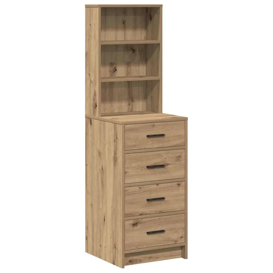 Haut Armoire chêne artisanal 40 x 41 x 135 cm Bois d'ingénierie - 2