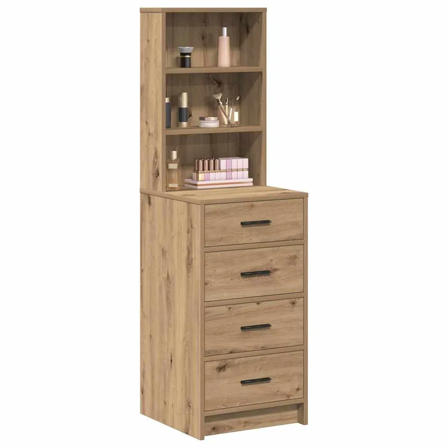 Haut Armoire chêne artisanal 40 x 41 x 135 cm Bois d'ingénierie - 3