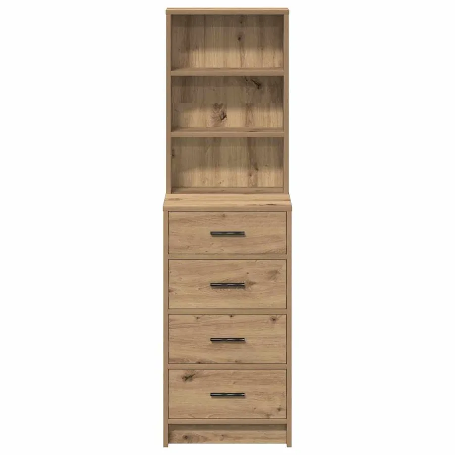 Haut Armoire chêne artisanal 40 x 41 x 135 cm Bois d'ingénierie - 6