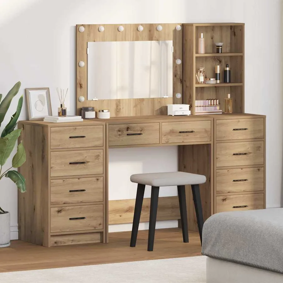 Table de Toilette 3 pcs Chêne artisanal 78,5 x 41 x 135 cm