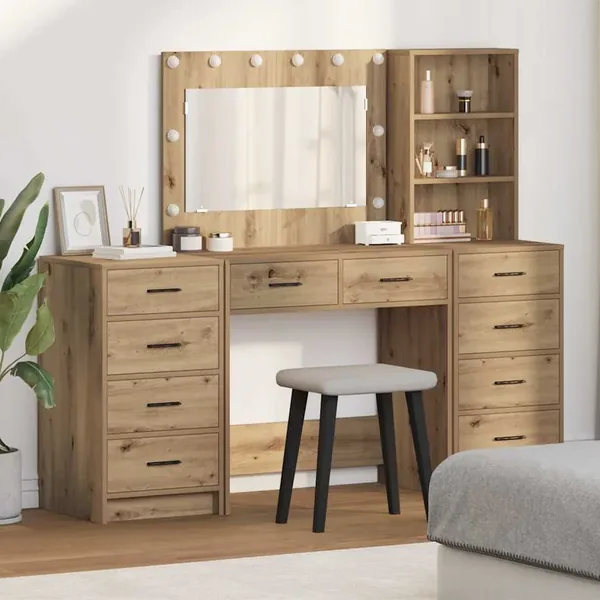 Table de Toilette 3 pcs Chêne artisanal 78,5 x 41 x 135 cm