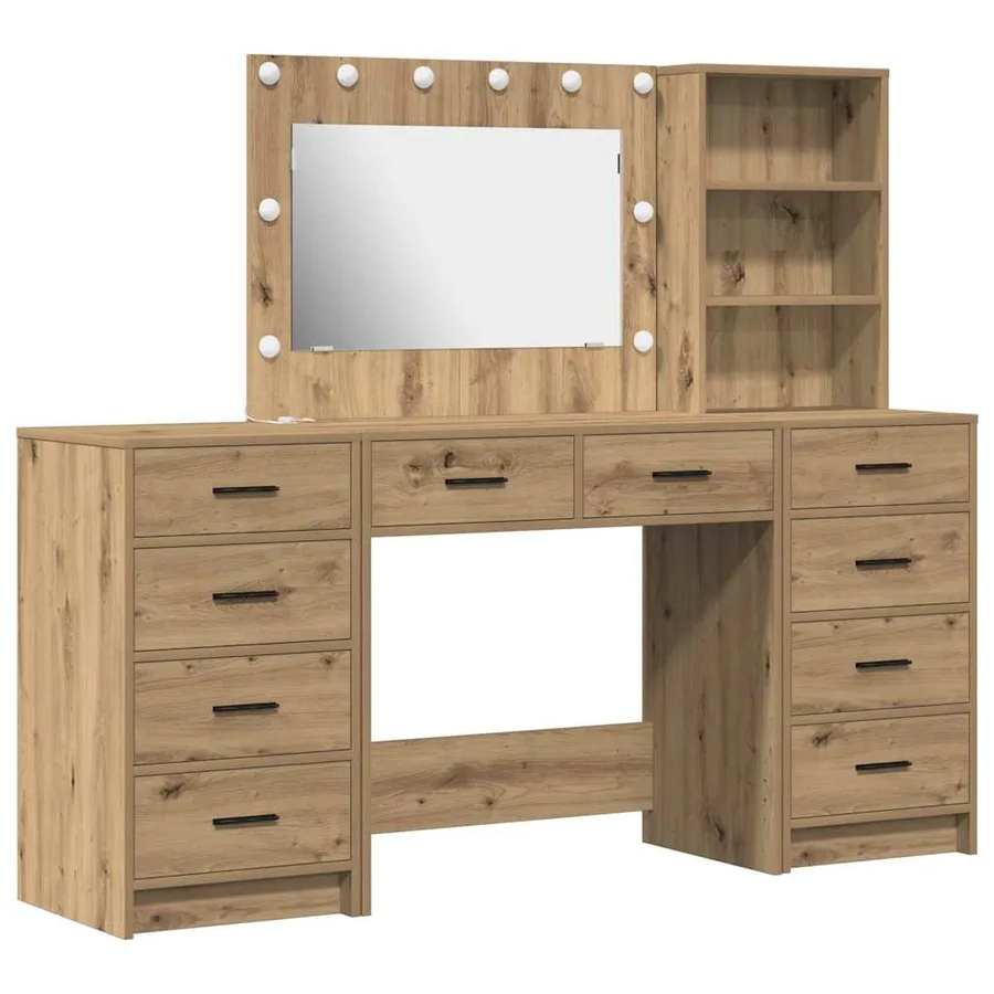 Table de Toilette 3 pcs Chêne artisanal 78,5 x 41 x 135 cm - 2