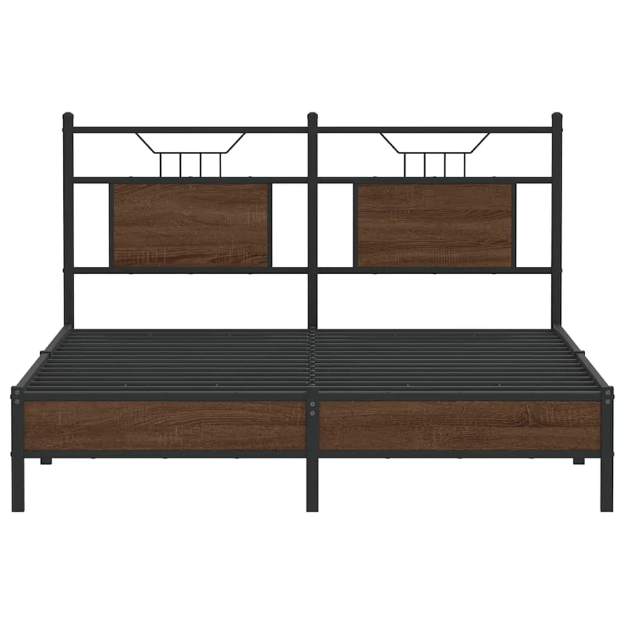 Cadre de lit sans matelas chêne marron 140x200 cm - 6