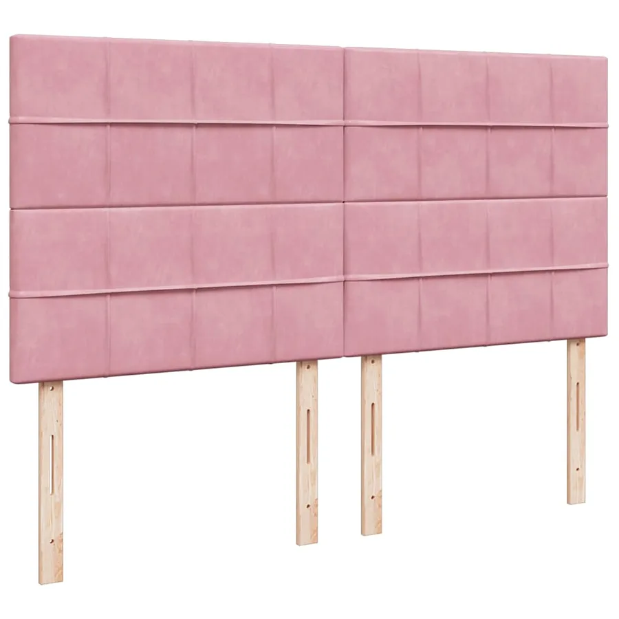 Cadre de lit ottoman avec matelas rose 180x200 cm velours - 12