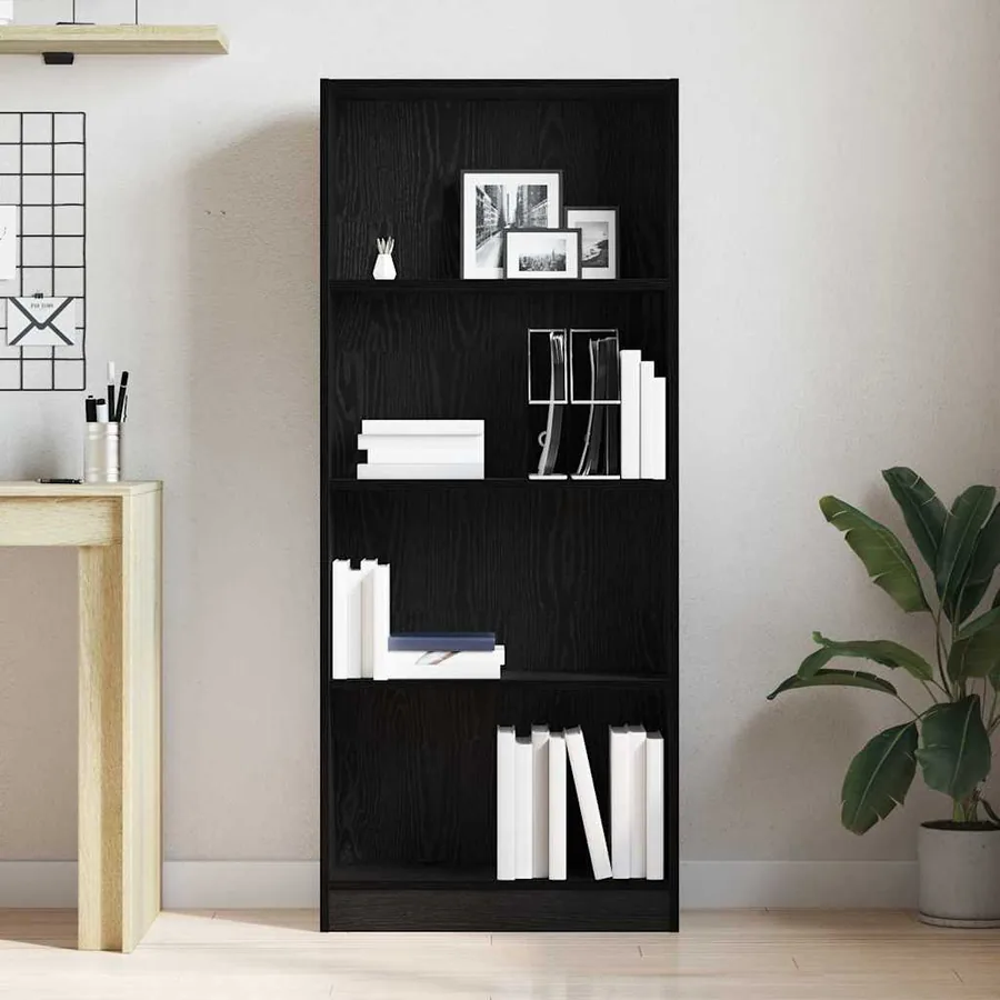 Étagère Chêne noir 60 x 24 x 143 cm Bois d'ingénierie - 4