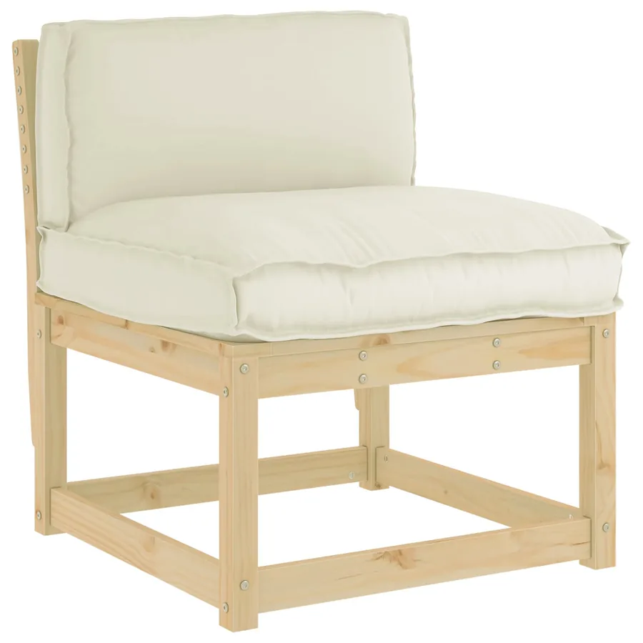 Coussin Crème 80 x 40 x 12 cm Tissu Oxford - 2