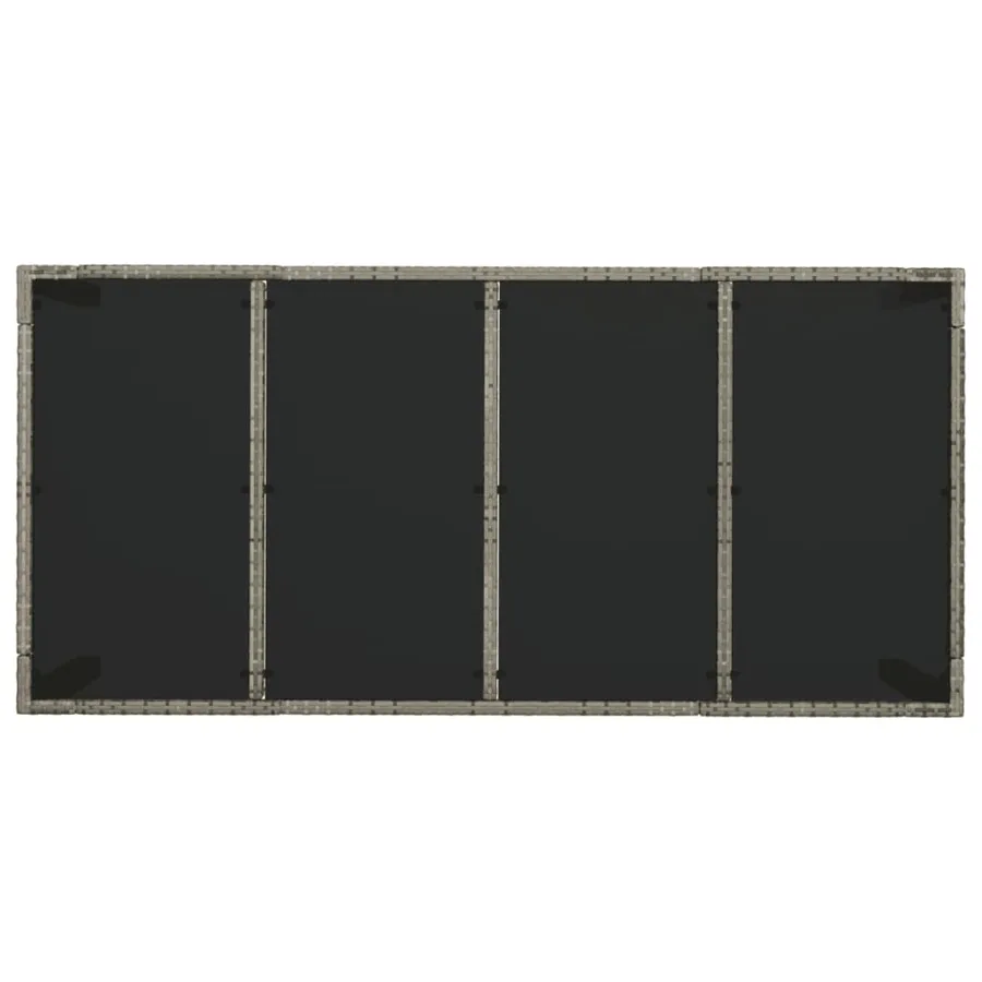 Ensemble à manger de jardin 9 pcs coussins gris résine tressée - 8