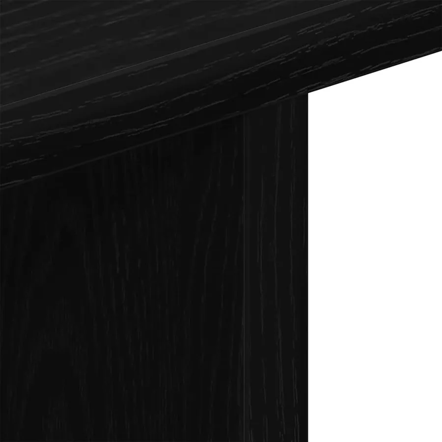 Meuble TV à roulettes en chêne noir 80x40x45 cm bois d'ingénierie - 8