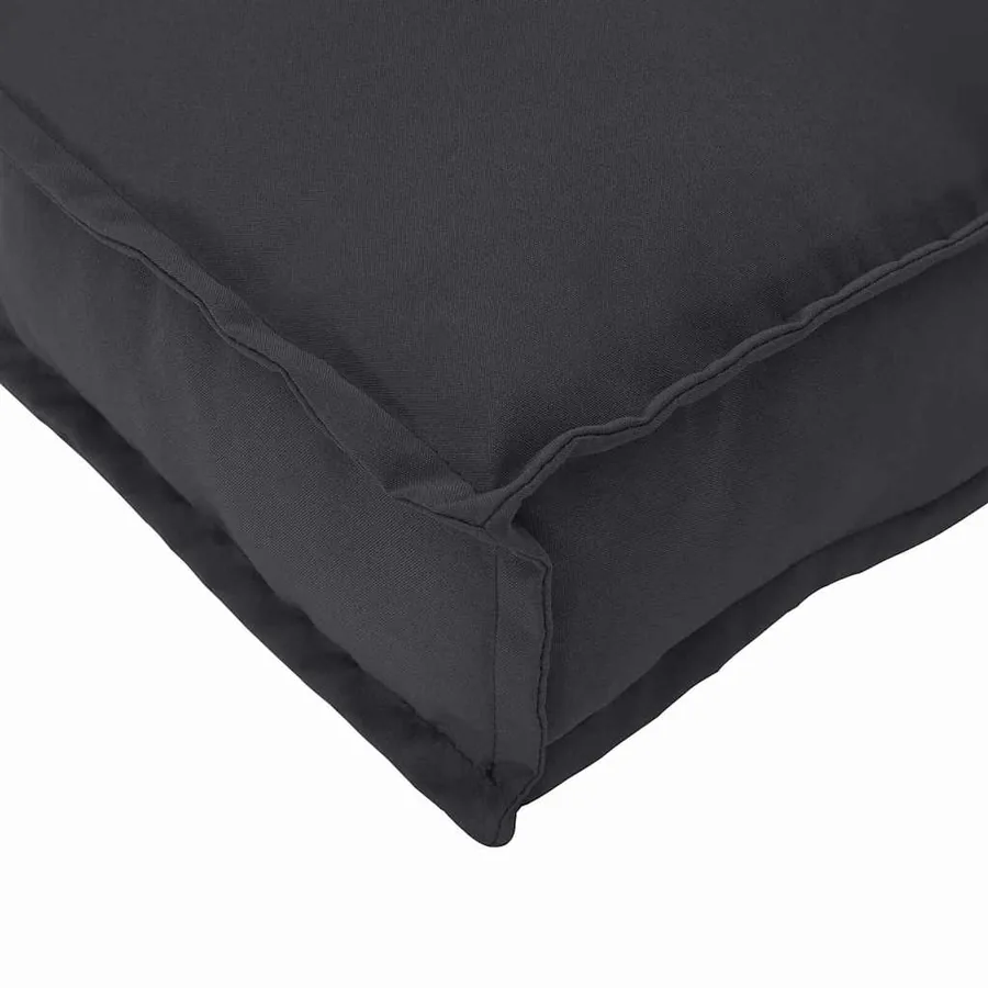 Coussin Noir 80 x 40 x 12 cm Tissu Oxford - 6