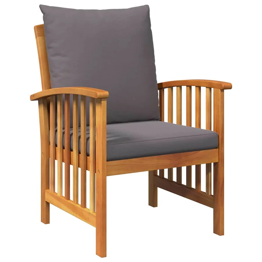 Ensemble de canapé de jardin avec coussin 3 pcs Huile Naturelle - 6