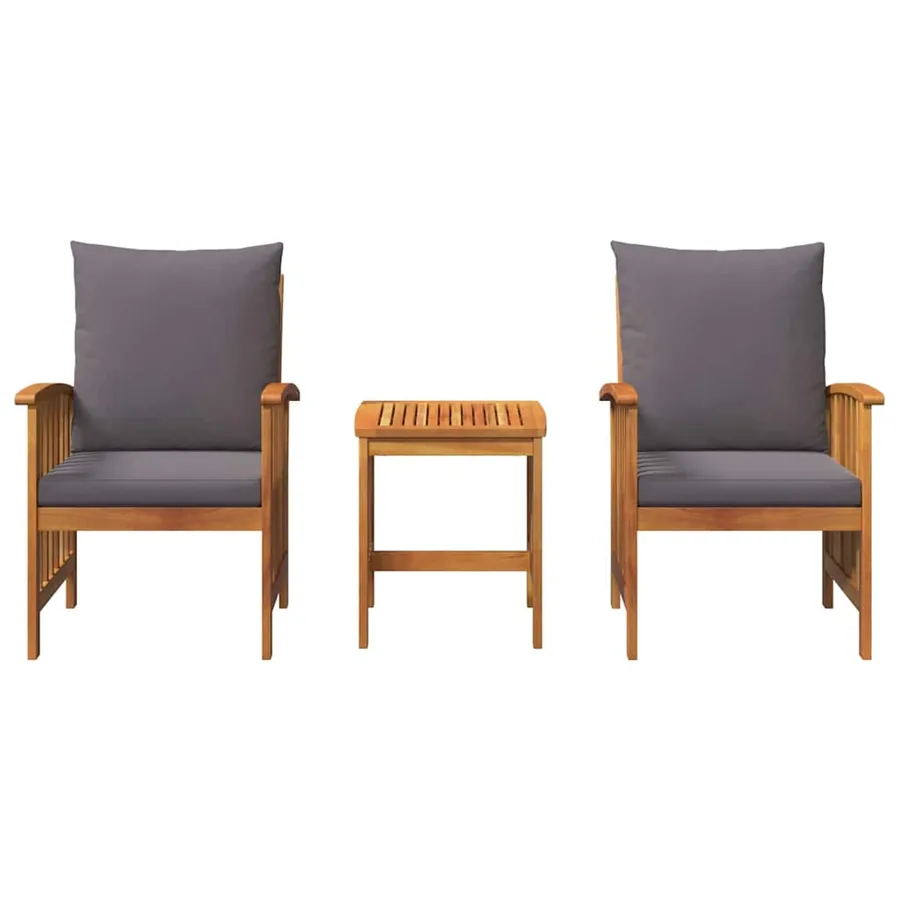 Ensemble de canapé de jardin avec coussin 3 pcs Huile Naturelle - 7