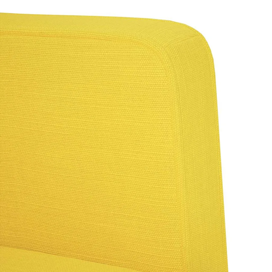 Canapé deux places jaune 111 cm en tissu - 6