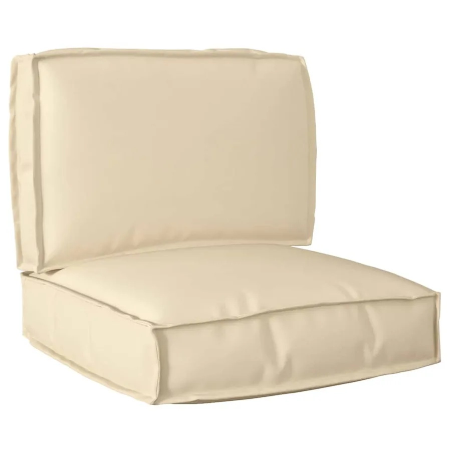 Set de coussins de palette 2 pcs Beige Tissu Oxford - 2