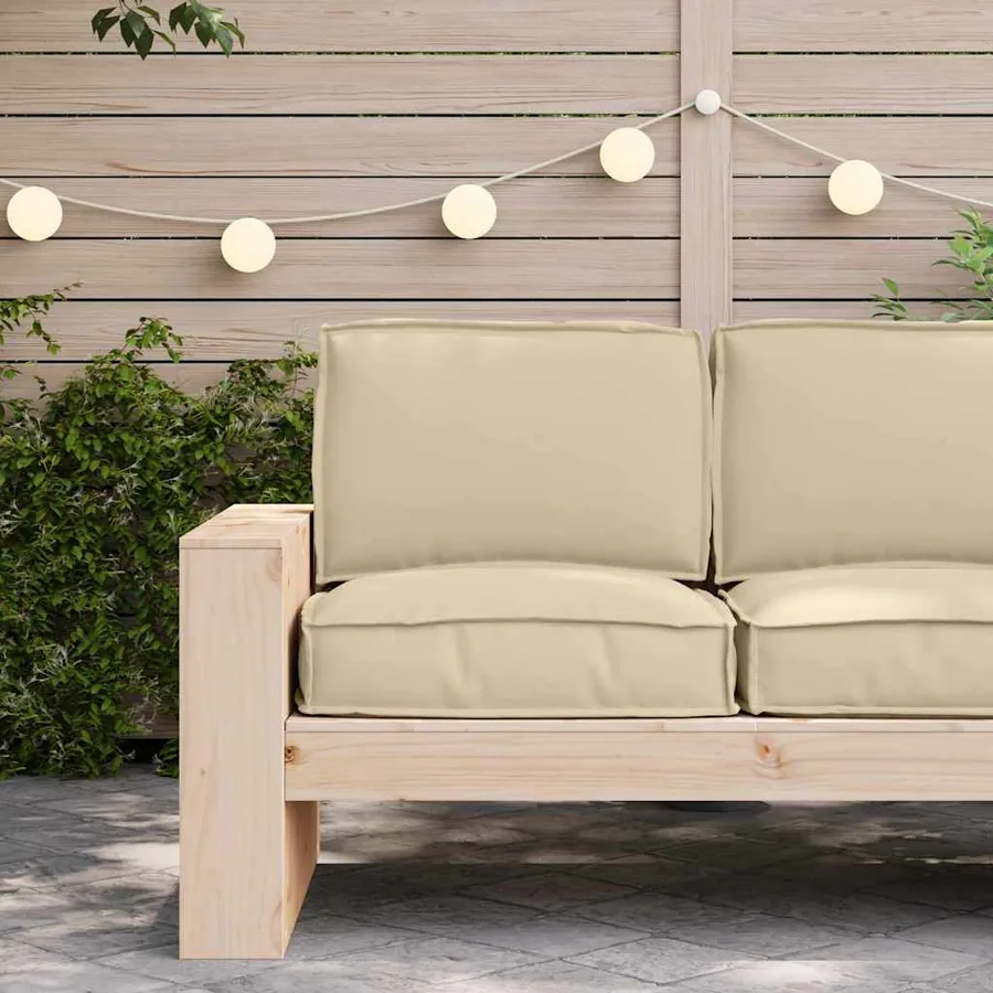 Set de coussins de palette 2 pcs Beige Tissu Oxford - 3