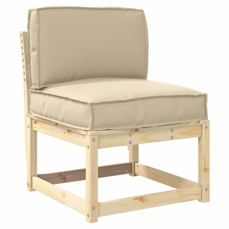 Set de coussins de palette 2 pcs Beige Tissu Oxford - 5