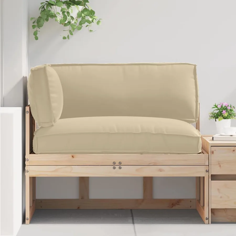 Set de coussins de palette 3 pcs Beige Tissu Oxford