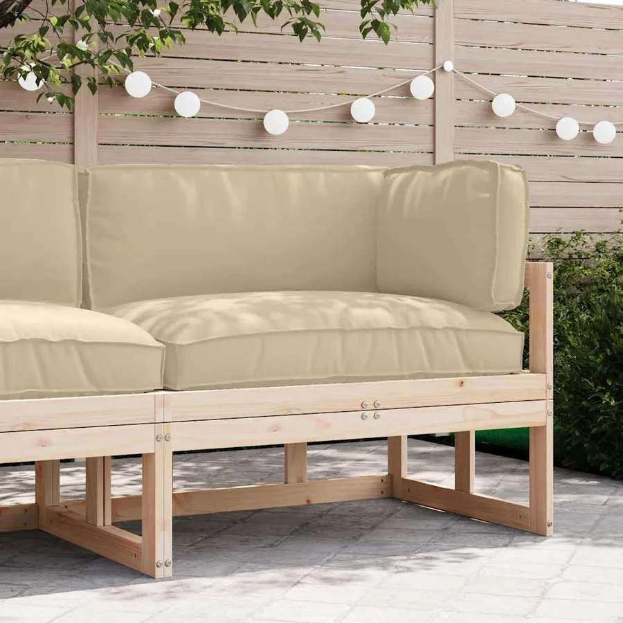 Set de coussins de palette 3 pcs Beige Tissu Oxford - 3