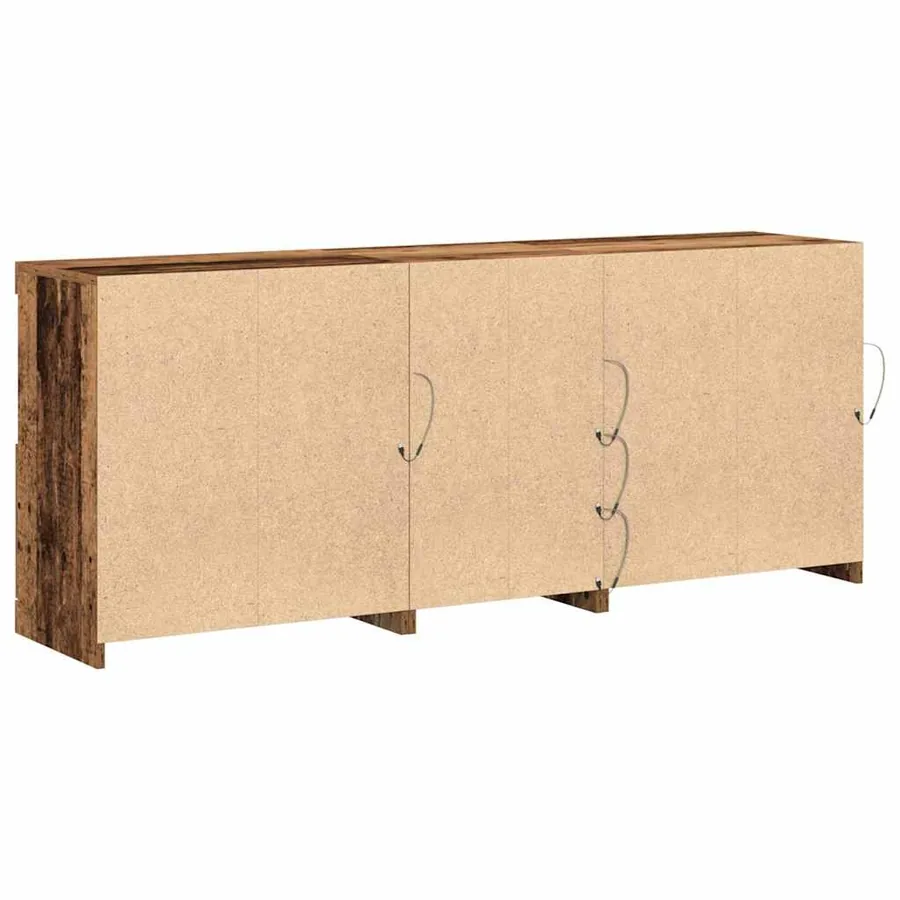 Buffet LED Bois ancien 162 x 37 x 67 cm Bois d'ingénierie - 9