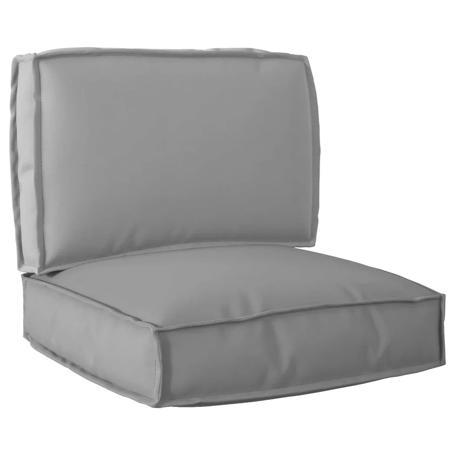 Set de coussins de palette 2 pcs Gris Tissu Oxford