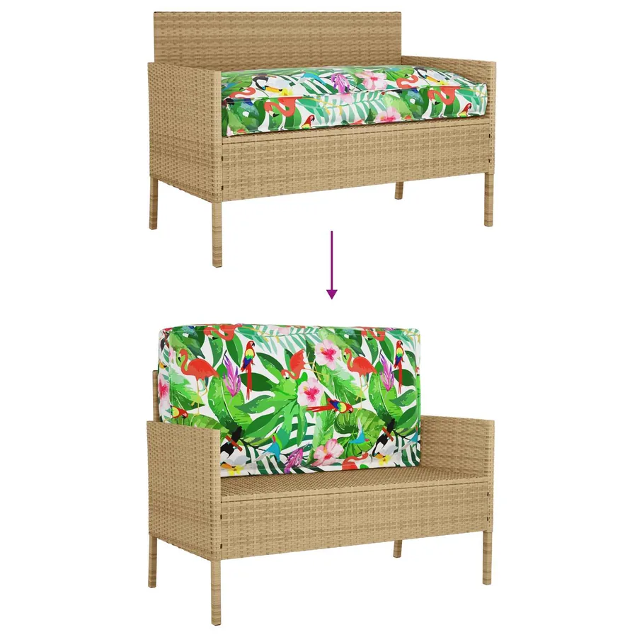 Set de coussins de palette 2 pcs Crème Tissu Oxford - 17