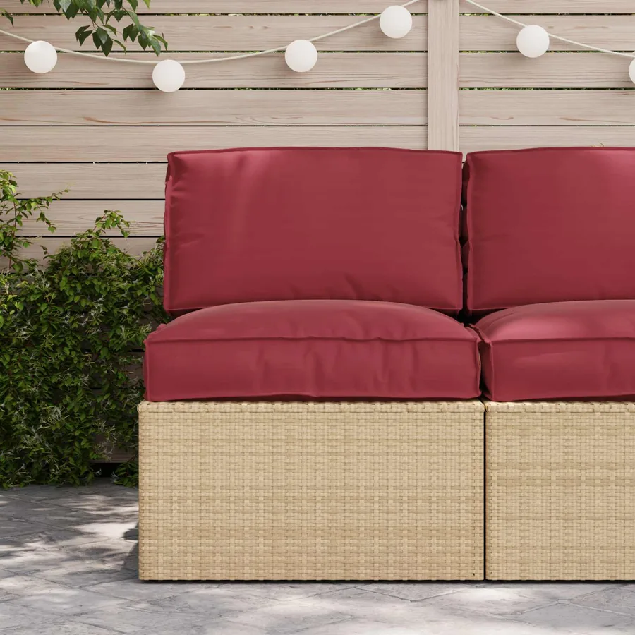 Set de coussins de palette 2 pcs Crème Tissu Oxford - 4