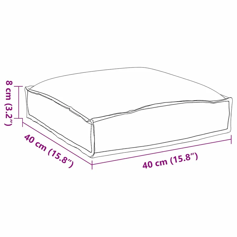 Coussin 2 pcs Gris 40 x 40 x 8 cm Tissu Oxford - 11
