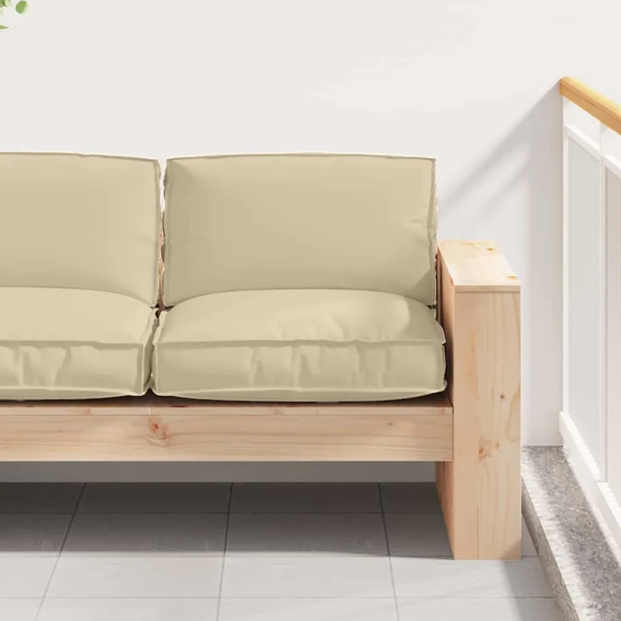 Coussin Beige 80 x 80 x 12 cm Tissu Oxford
