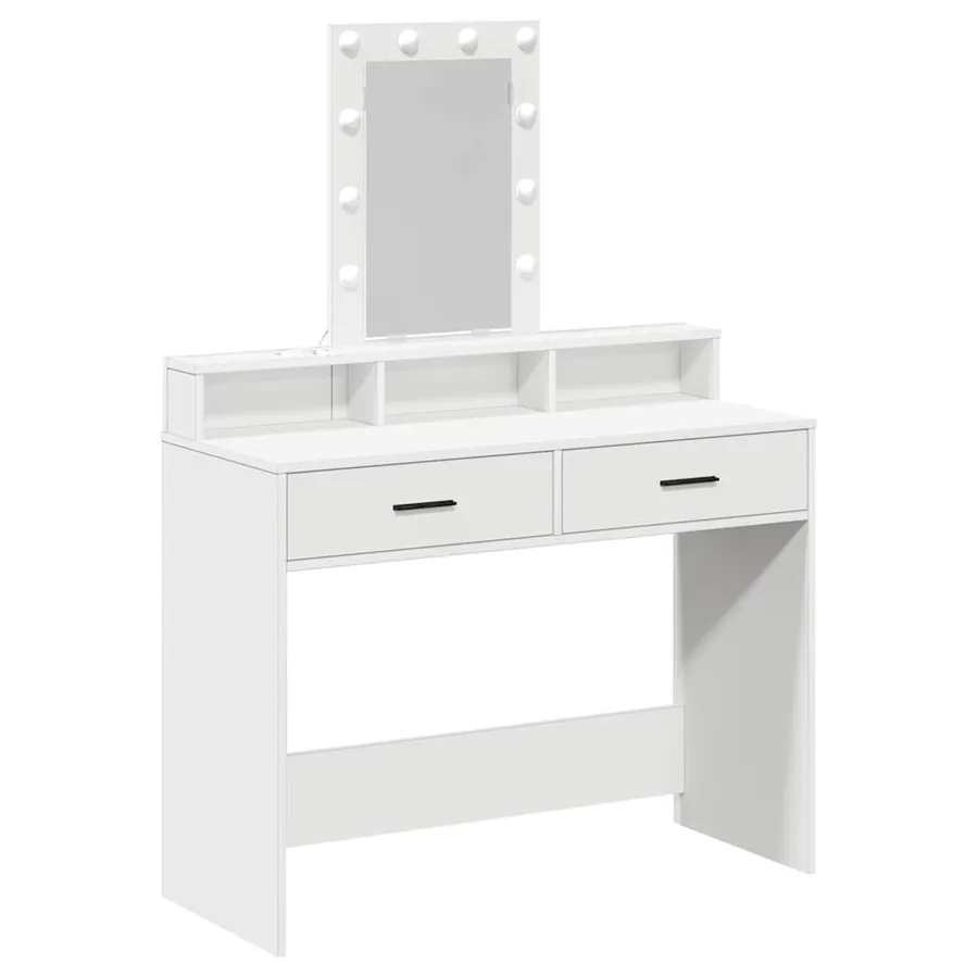 Table de Toilette Blanc 100 x 41 x 140 cm Bois d'ingénierie - 2
