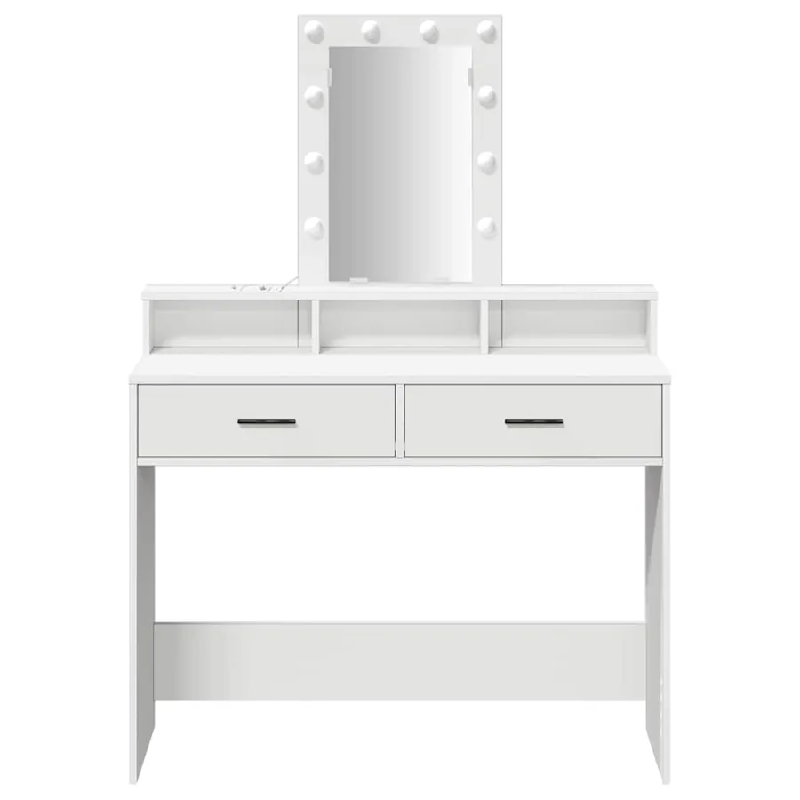 Table de Toilette Blanc 100 x 41 x 140 cm Bois d'ingénierie - 5