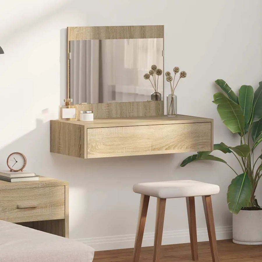 Table de Toilette Marron 83 x 40 x 70 cm Bois d'ingénierie