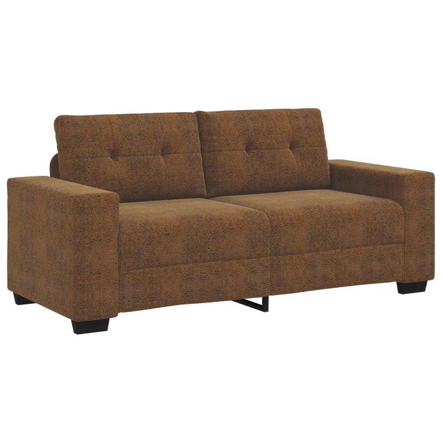 Canapé 2 places marron 140 cm similicuir