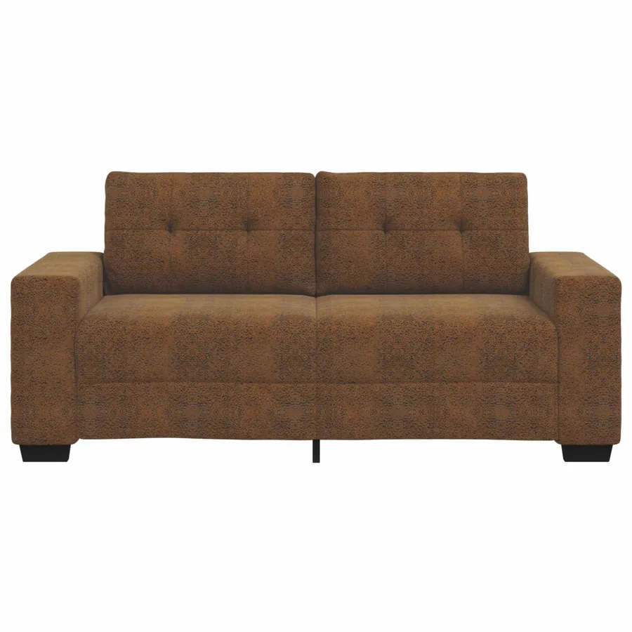 Canapé 2 places marron 140 cm similicuir - 2