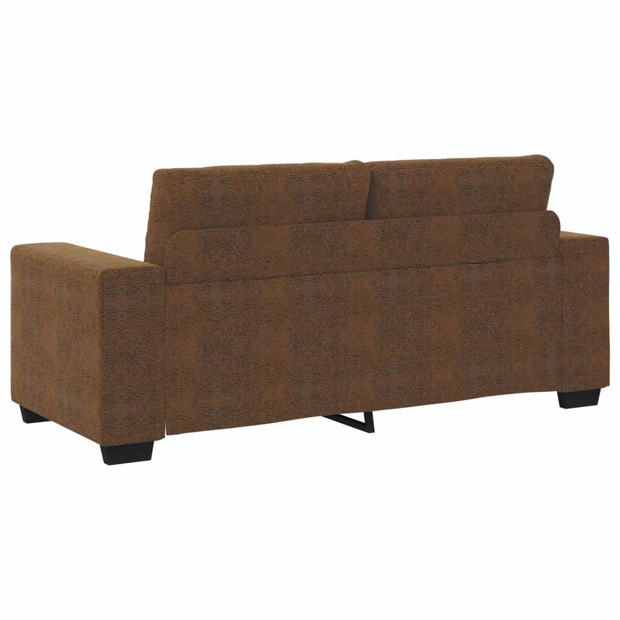 Canapé 2 places marron 140 cm similicuir - 4