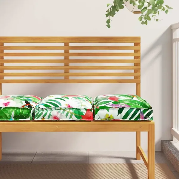 Coussin Floral 2 pcs Multicolore 40 x 40 x 8 cm Tissu Oxford