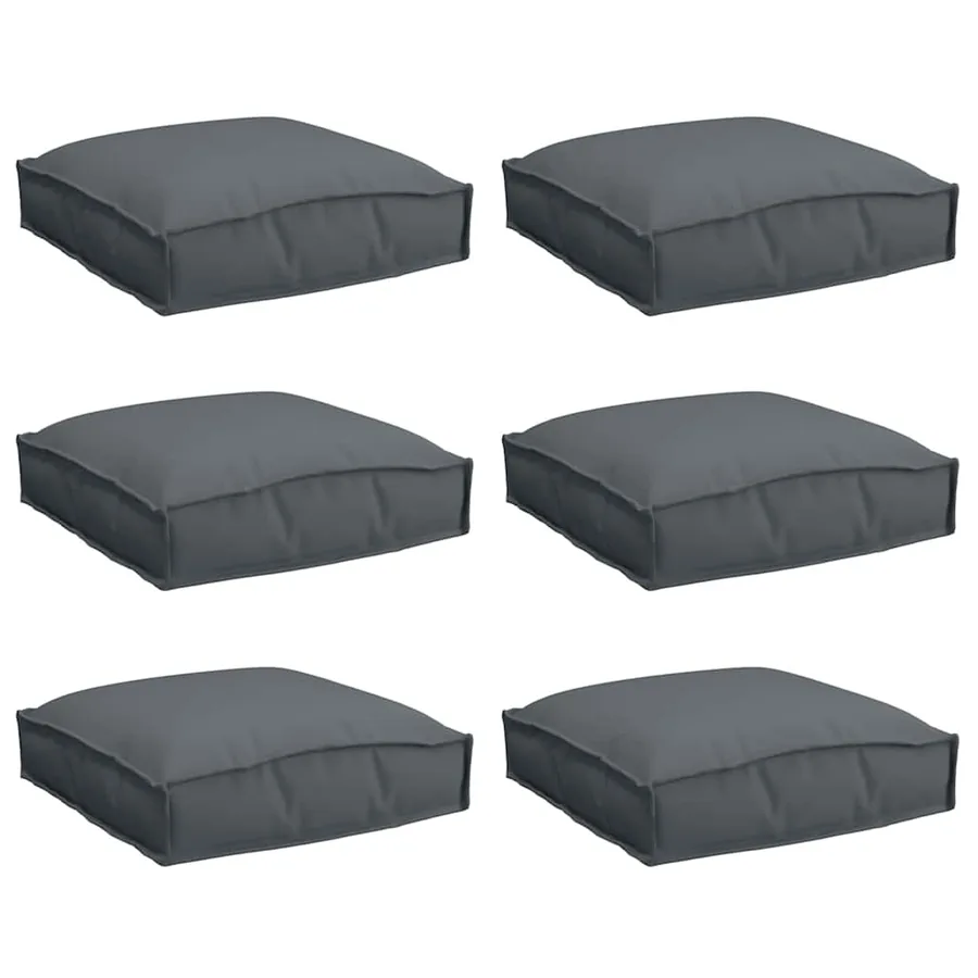 Coussin 6 pcs Anthracite 40 x 40 x 8 cm Tissu Oxford - 2