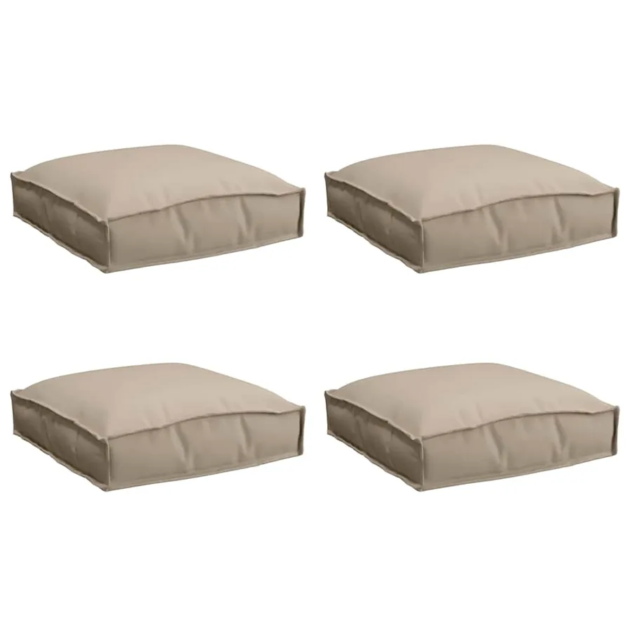 Coussin 4 pcs Taupe 40 x 40 x 8 cm Tissu Oxford - 2