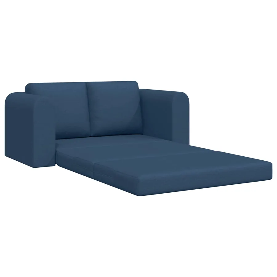 Canapé-Lit 60cm Bleu tissu - 4